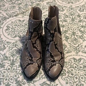 Steve Madden Snakeskin Ankle Booties